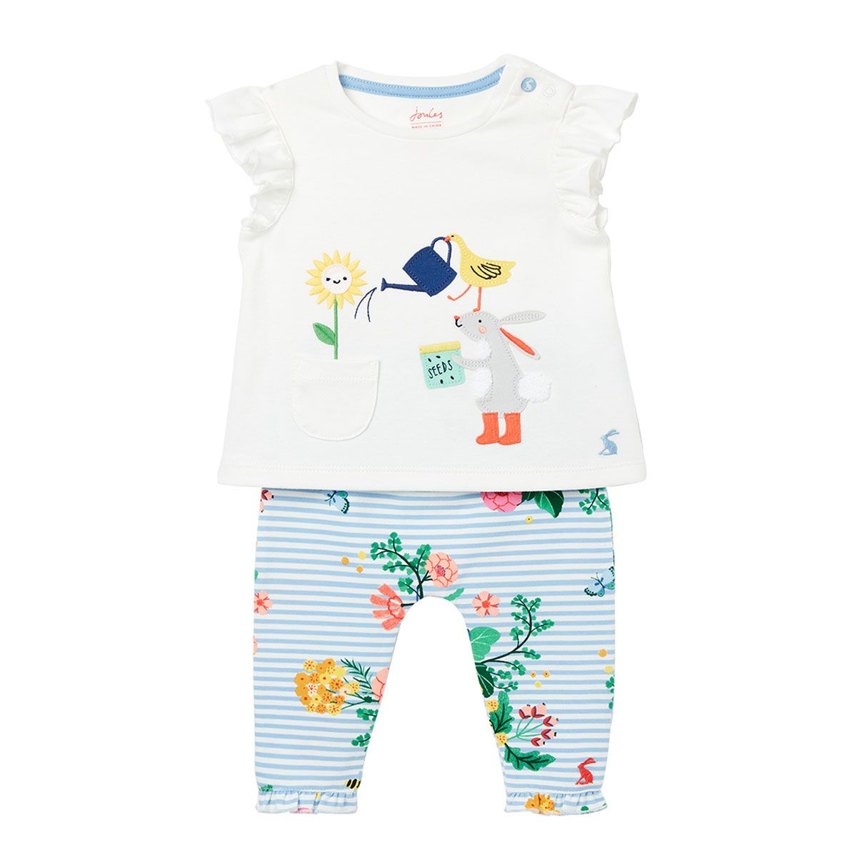 Joules Baby Girl Poppy Organic Cotton Artwork Set