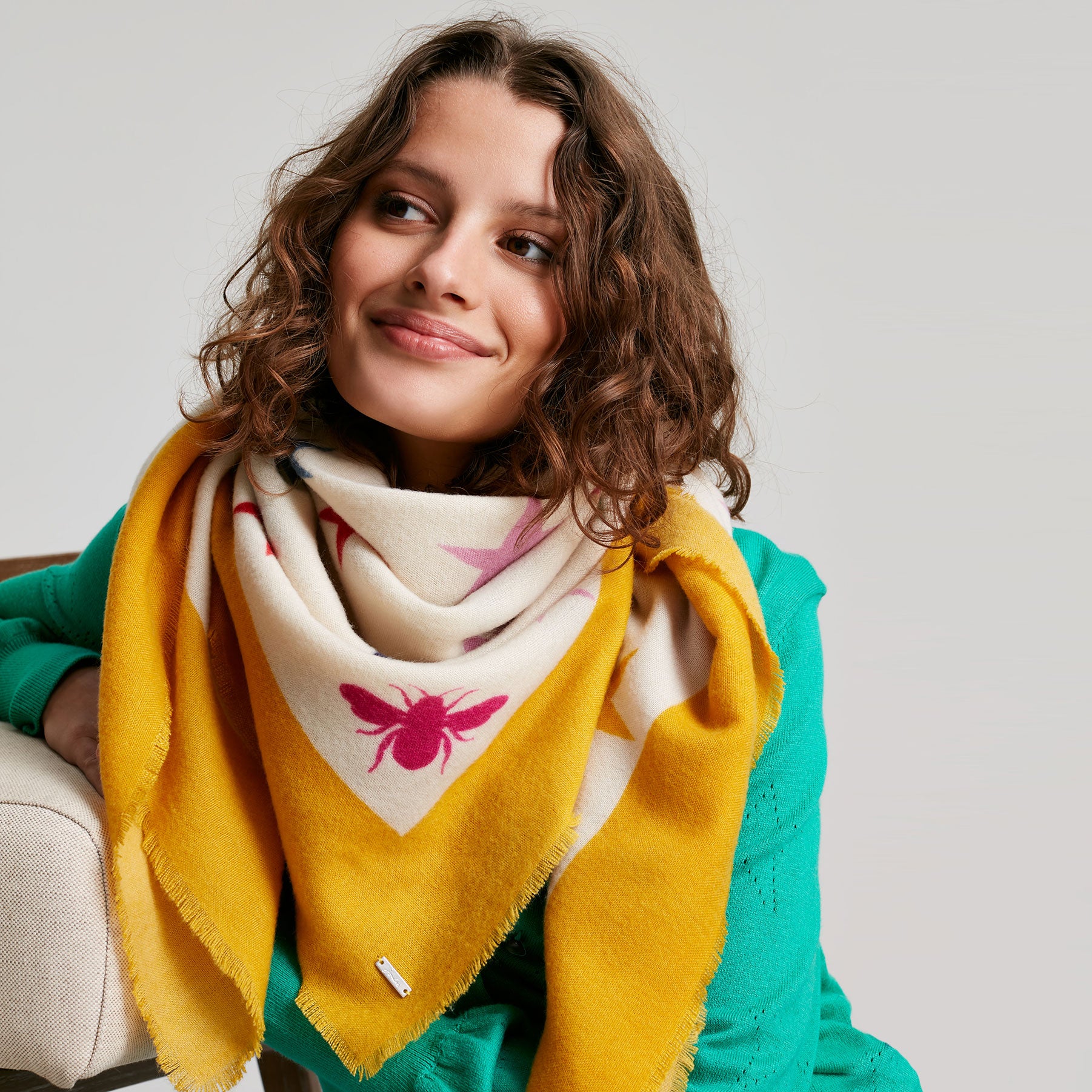 Joules Ladies Willow Soft Handle Printed Scarf