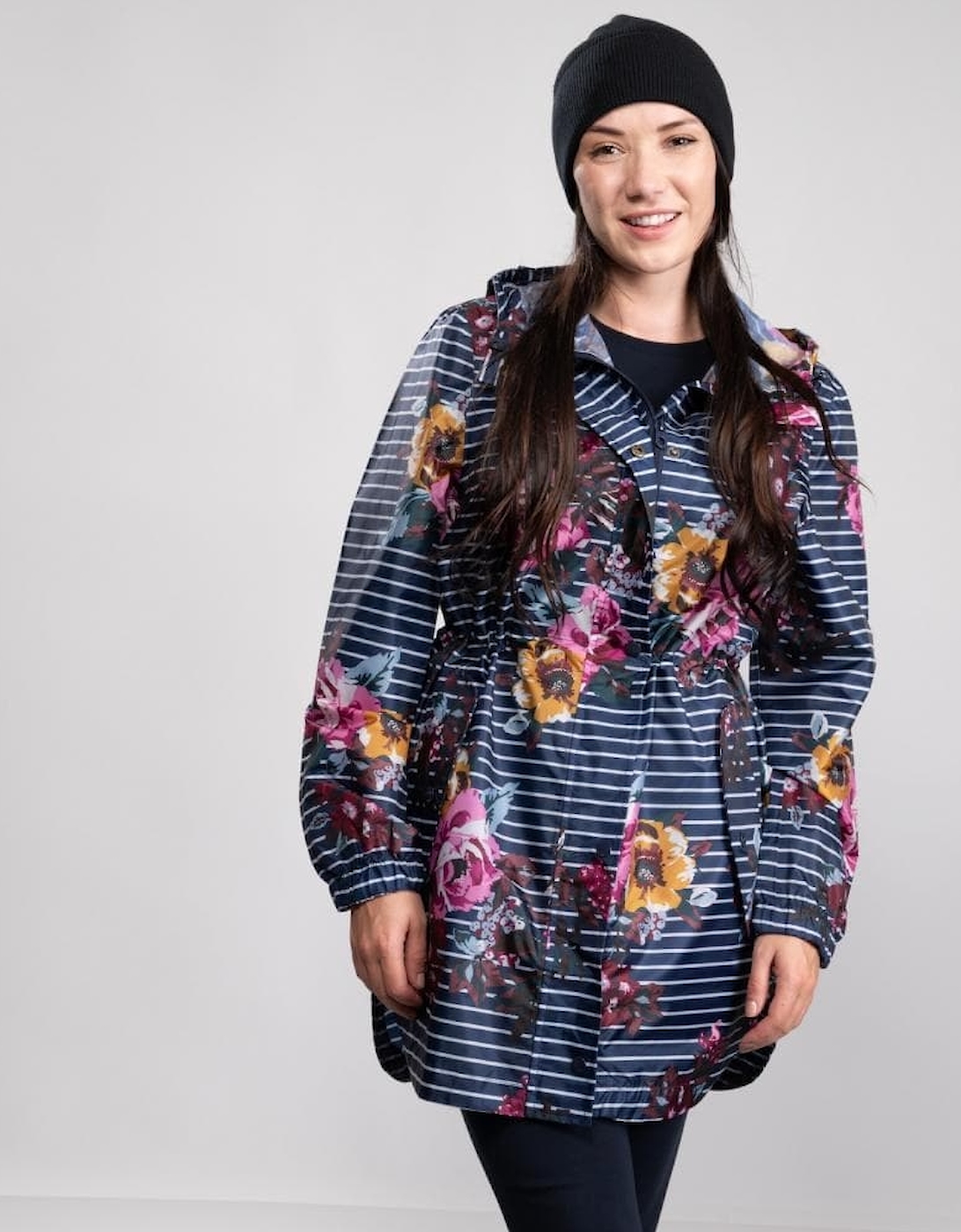 Joules Golightly Printed Waterproof Womens Packable Jacket