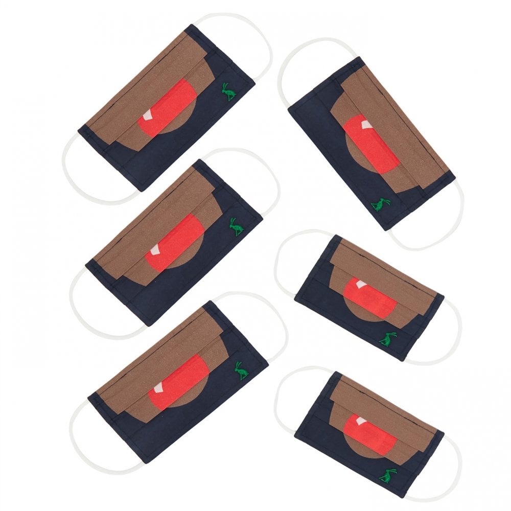 Joules Christmas Family 6-Pack of Face Masks