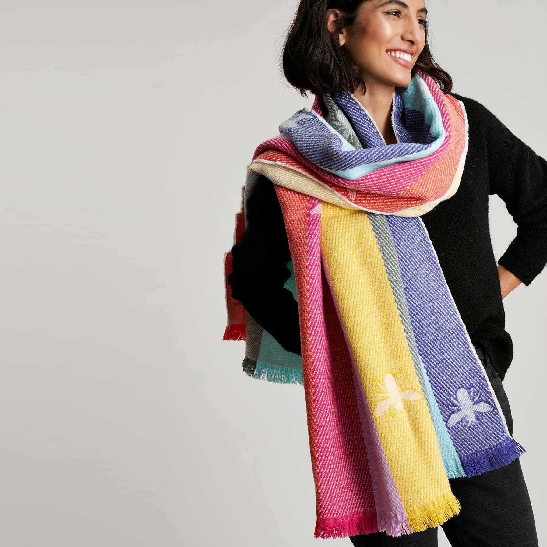 Joules Ladies Meredith Herringbone Scarf