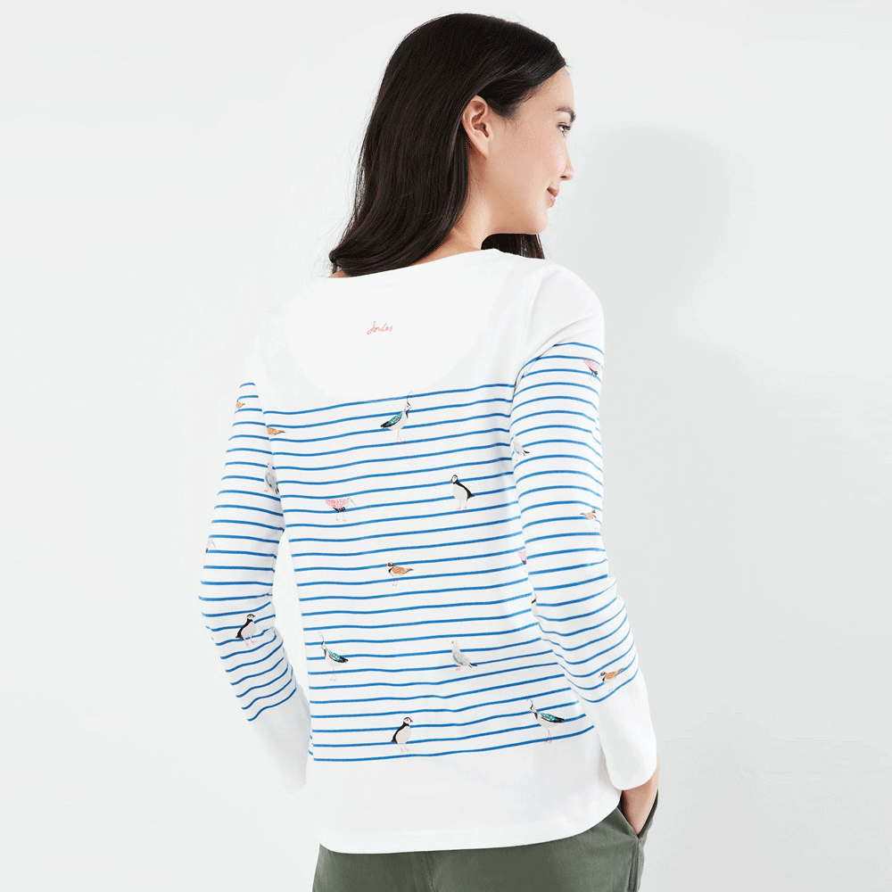 Joules Ladies Harbour Print Long Sleeve Jersey Top