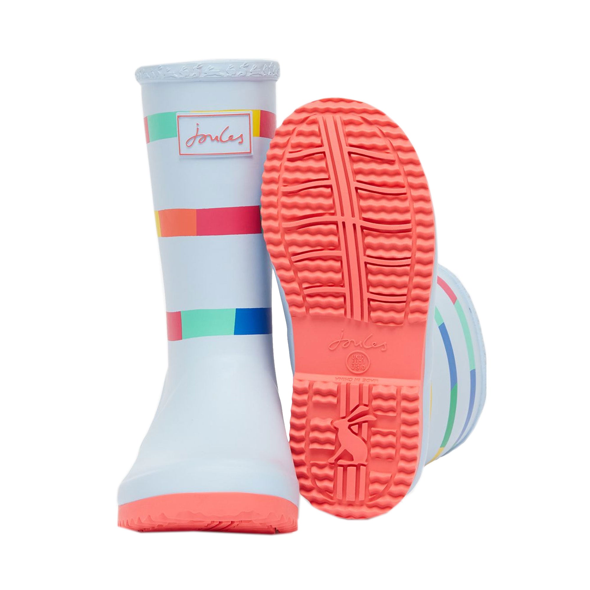 Joules Girls Jnr Roll Up Flexible Printed Welly