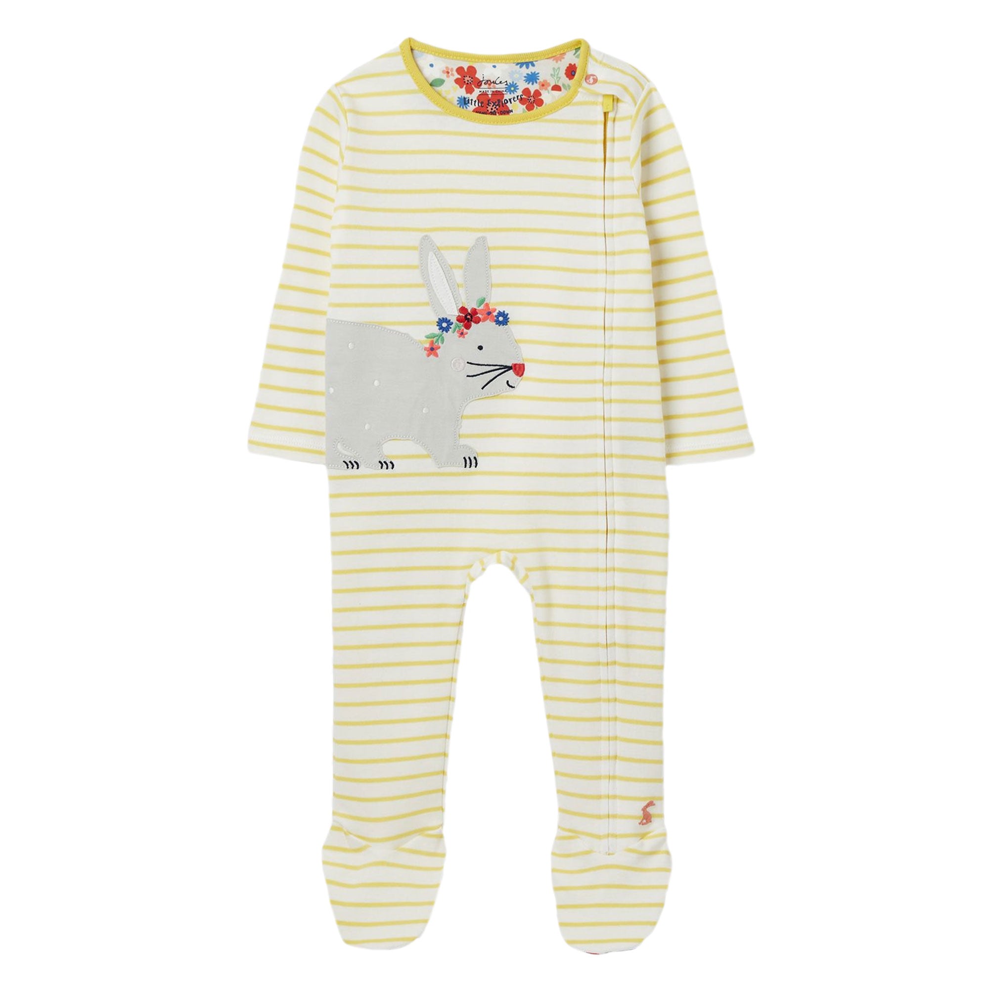 Joules Baby Zippy Artwork Cotton Babygrow