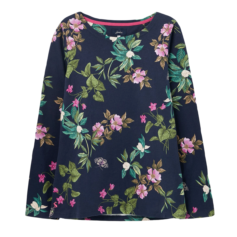 Joules Ladies Harbour Print Long Sleeve Jersey Top