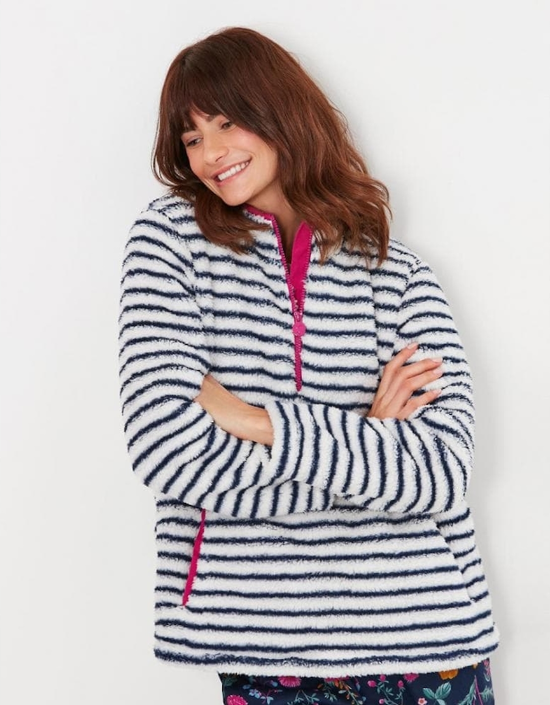 Joules Polly Fleece Womens Zip Neck Jumper