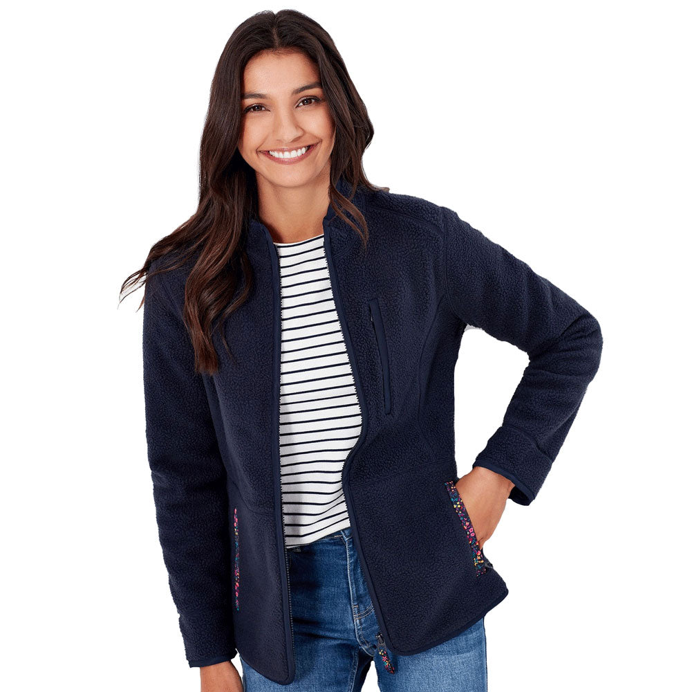 Joules Ladies Hadleigh Funnel Neck Full Zip Fleece