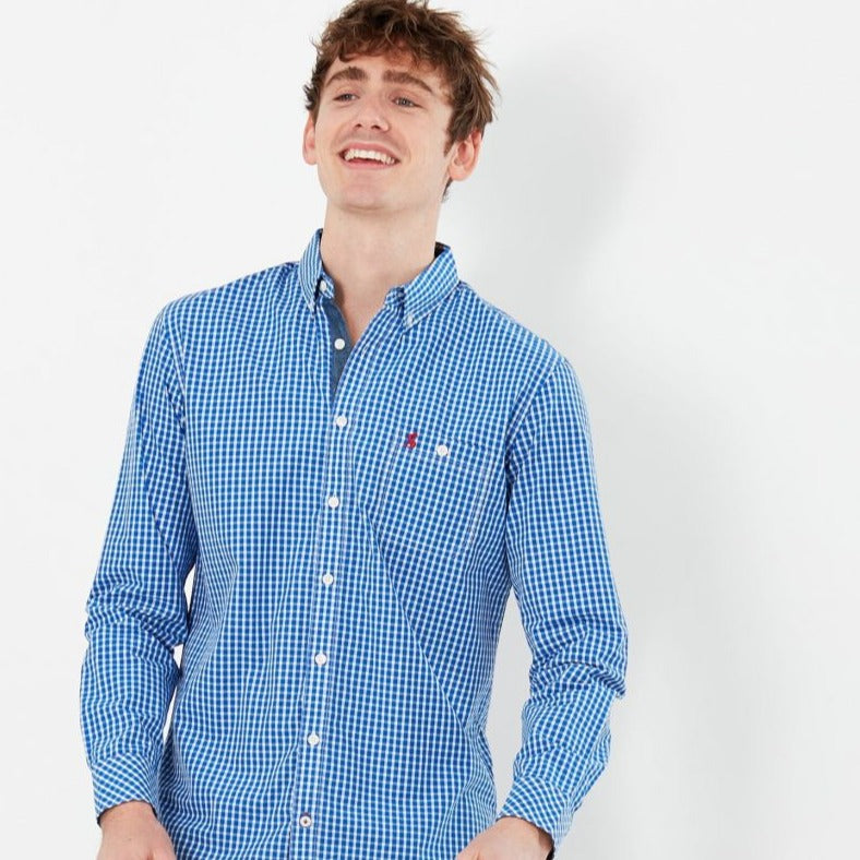 Joules Mens Abbott Classic Long Sleeve Peached Poplin Shirt