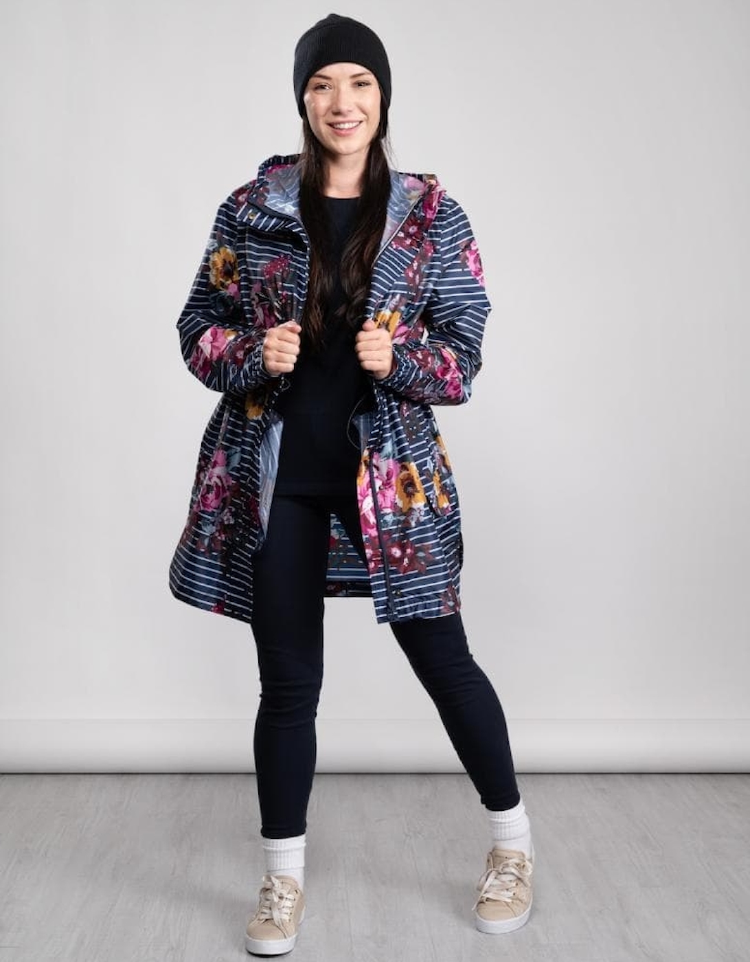 Joules Golightly Printed Waterproof Womens Packable Jacket