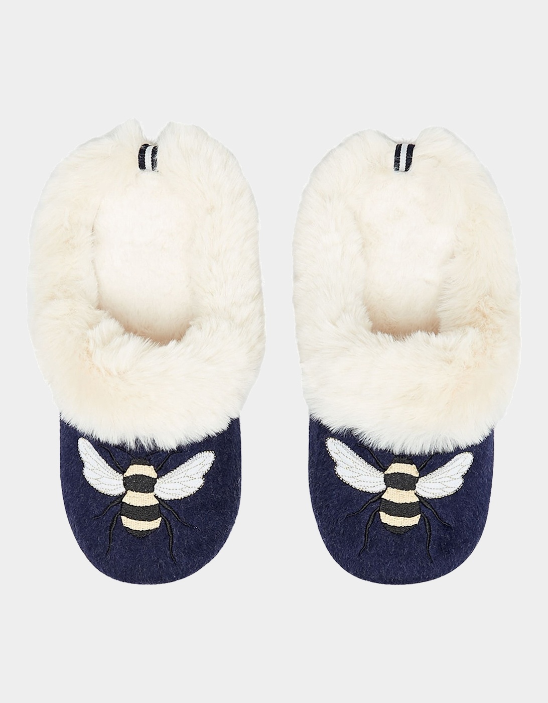 Joules Womens Slippet Luxe Bee Slippers (Navy)