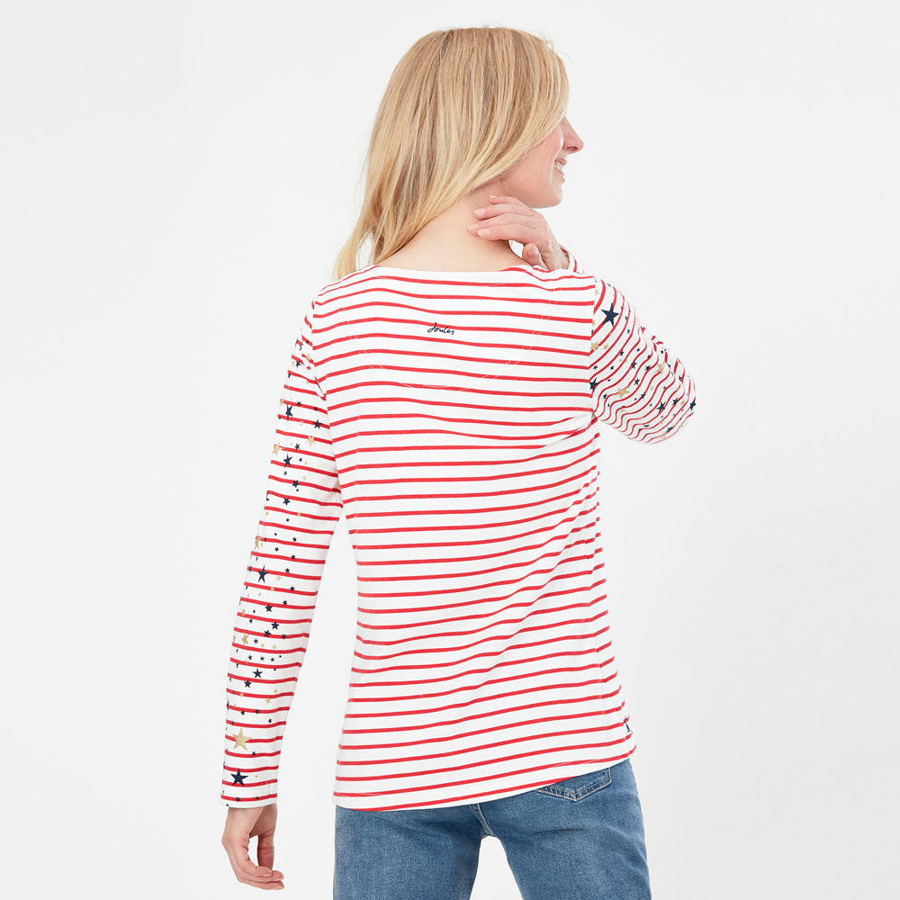Joules Ladies Harbour Print Long Sleeve Jersey Top