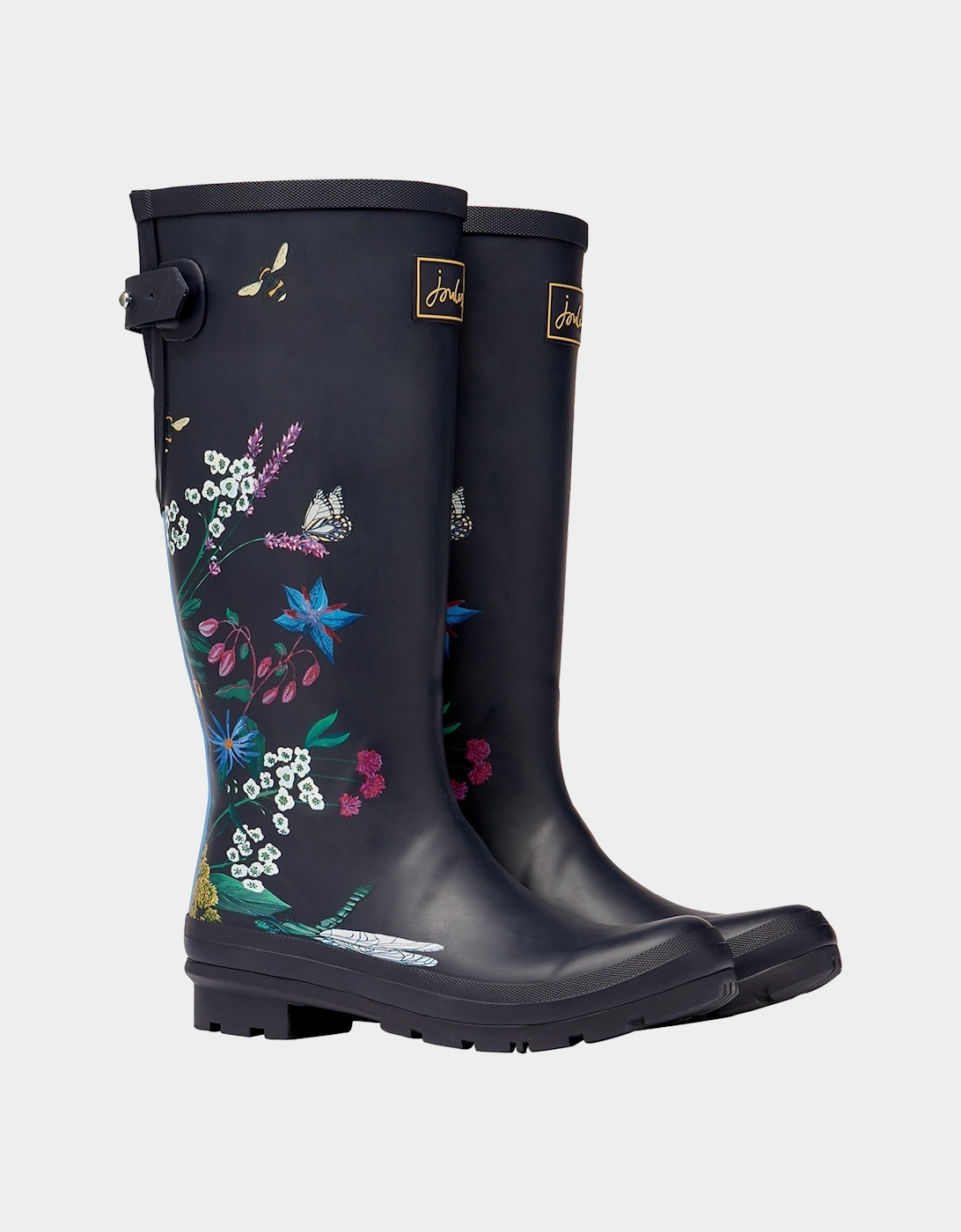 Joules Women&#xS Bee Floral Wellies (Navy)
