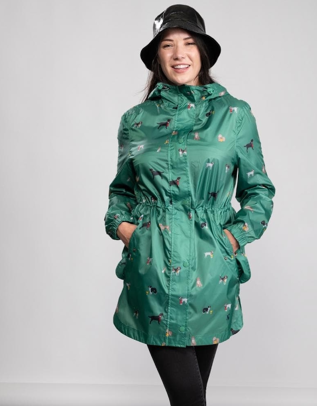 Joules Golightly Printed Waterproof Womens Packable Jacket