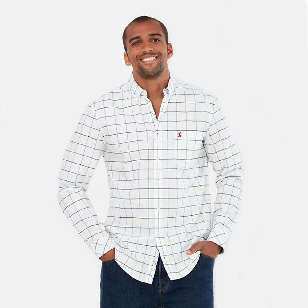 Joules Mens Welford Classic Long Sleeve Classic Fit Check Shirt