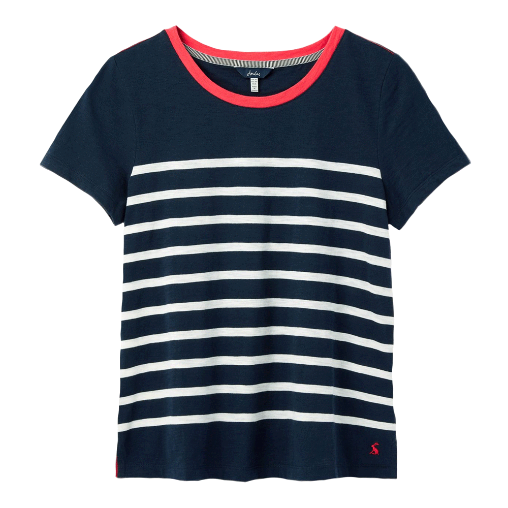 Joules Ladies Carley Stripe Classic Crew T-Shirt