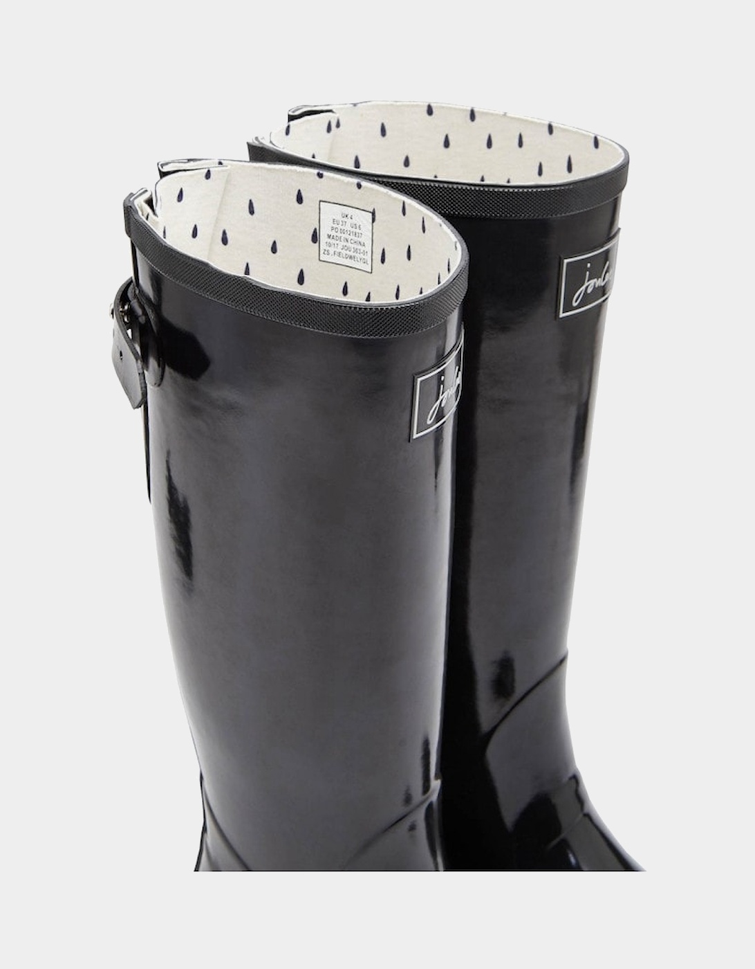 Joules Womens Field Gloss Wellingtons (Black)