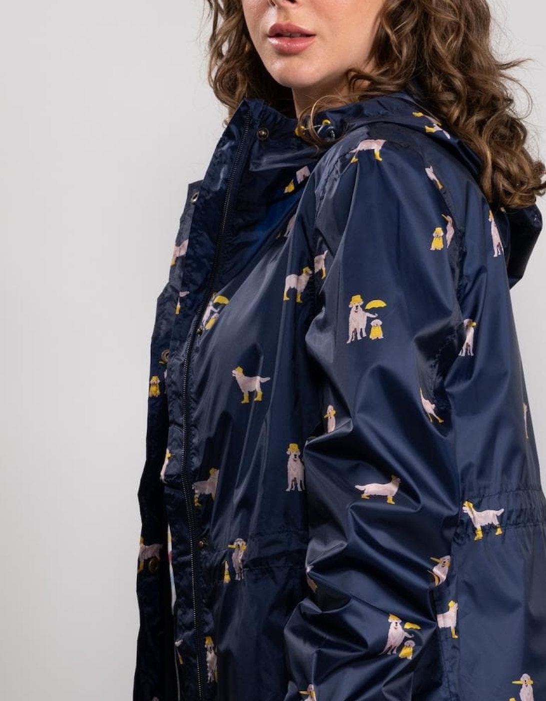 Joules Golightly Printed Waterproof Womens Packable Jacket