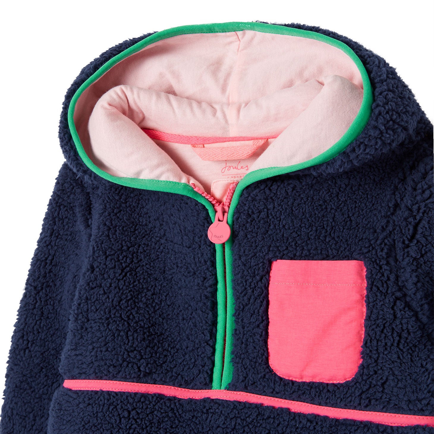 Joules Girls Autumn Half Zip Fleece Sweatshirt