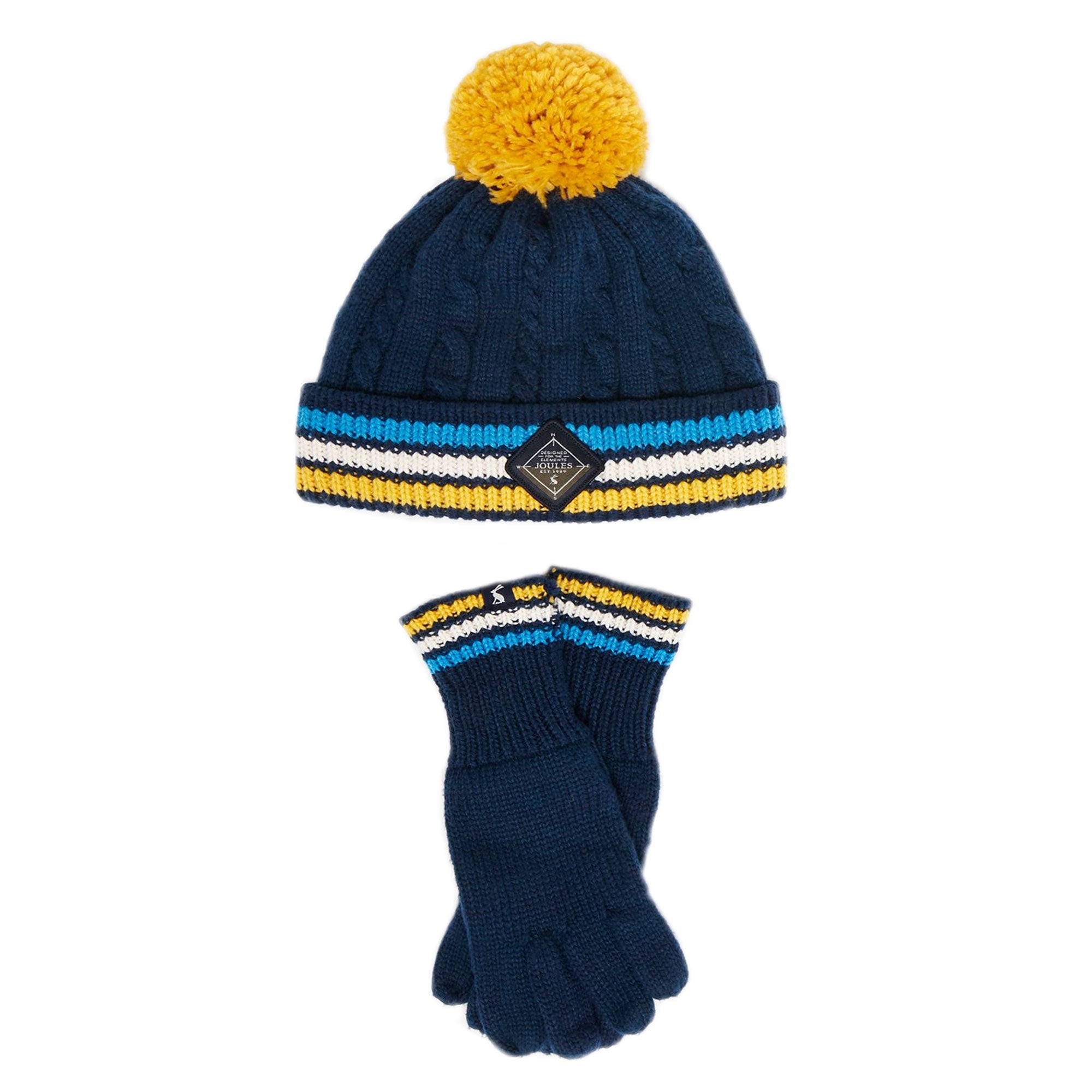 Joules Boys Hartlow Knitted Hat & Glove Set