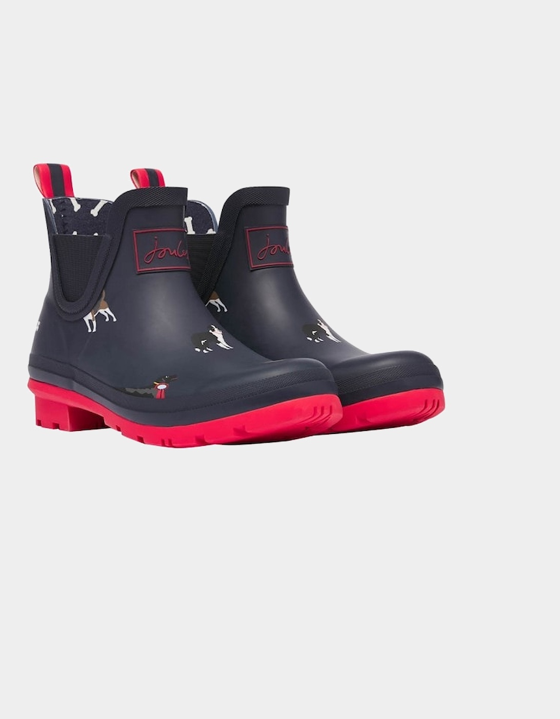 Joules Womens Dogshow Short Wellingtons (Navy)
