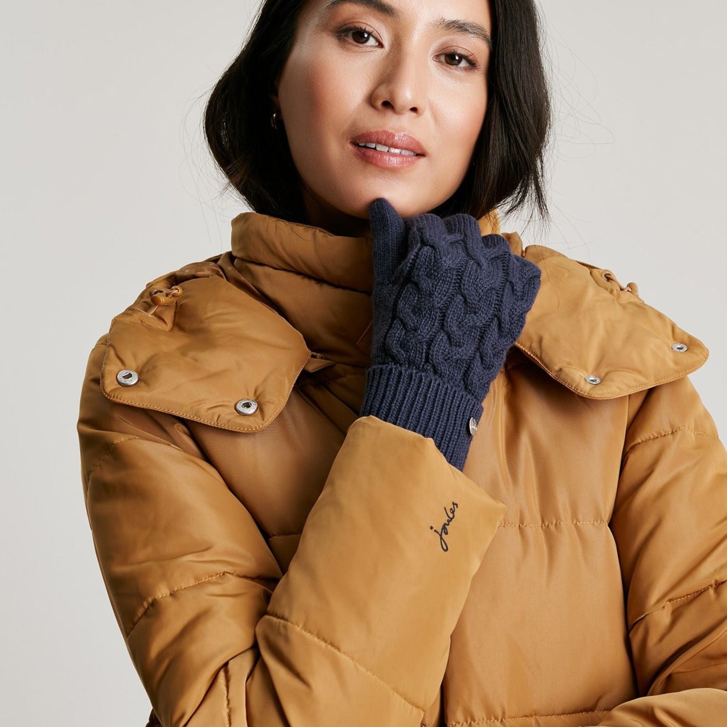 Joules Ladies Elena Cable Knit Gloves