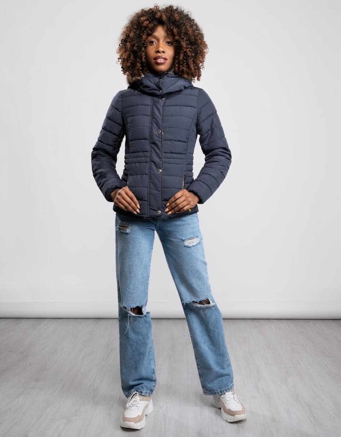 Joules Fur Trim Padded Coat Gosway