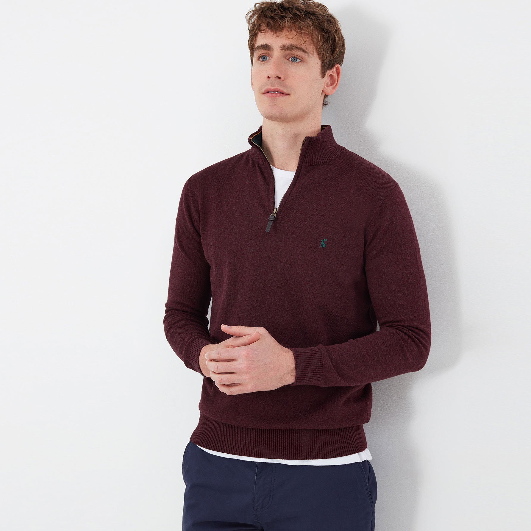 Joules Mens Hillside 1/4 Zip Funnel Neck Jumper