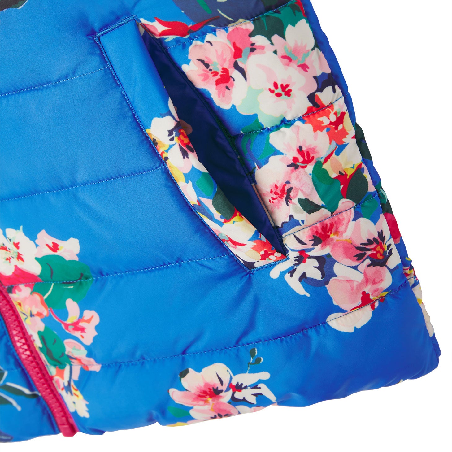 Joules Girls Flip-It Reversible Floral Print Gilet