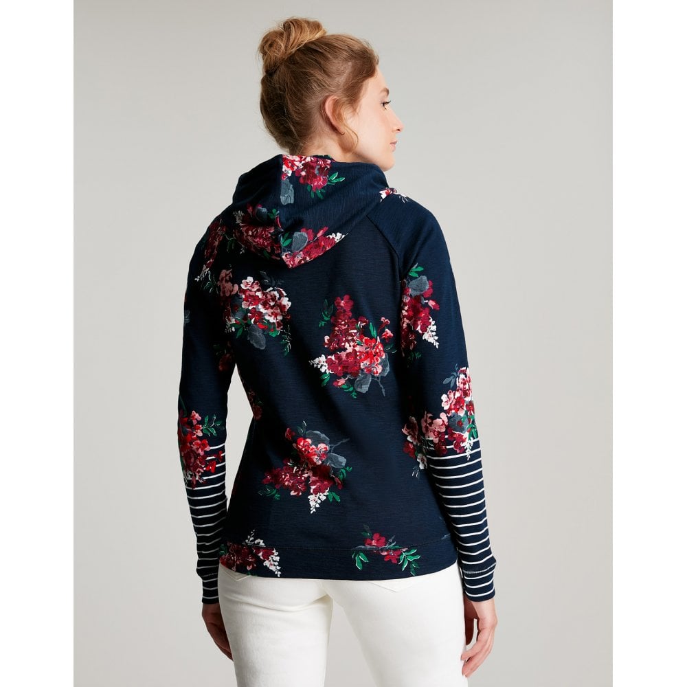 Joules Ladies Marlston Print Hooded Sweatshirt