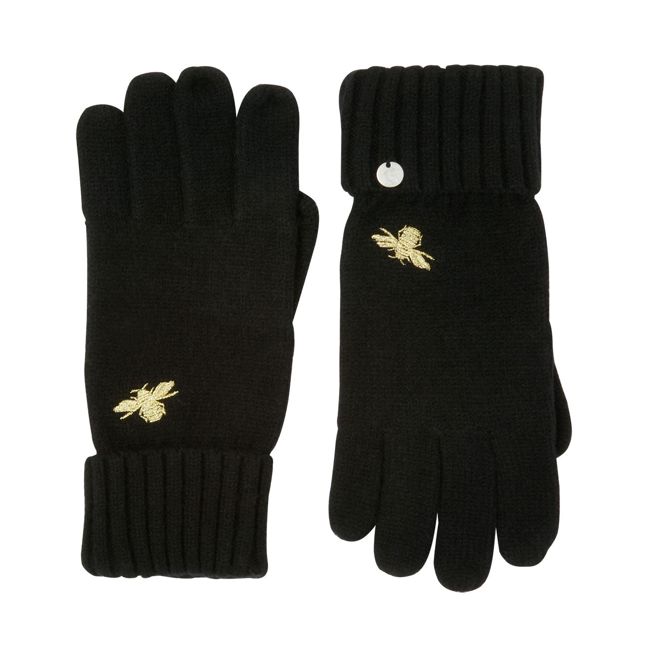 Joules Ladies Stafford Knitted Gloves With Embellishment