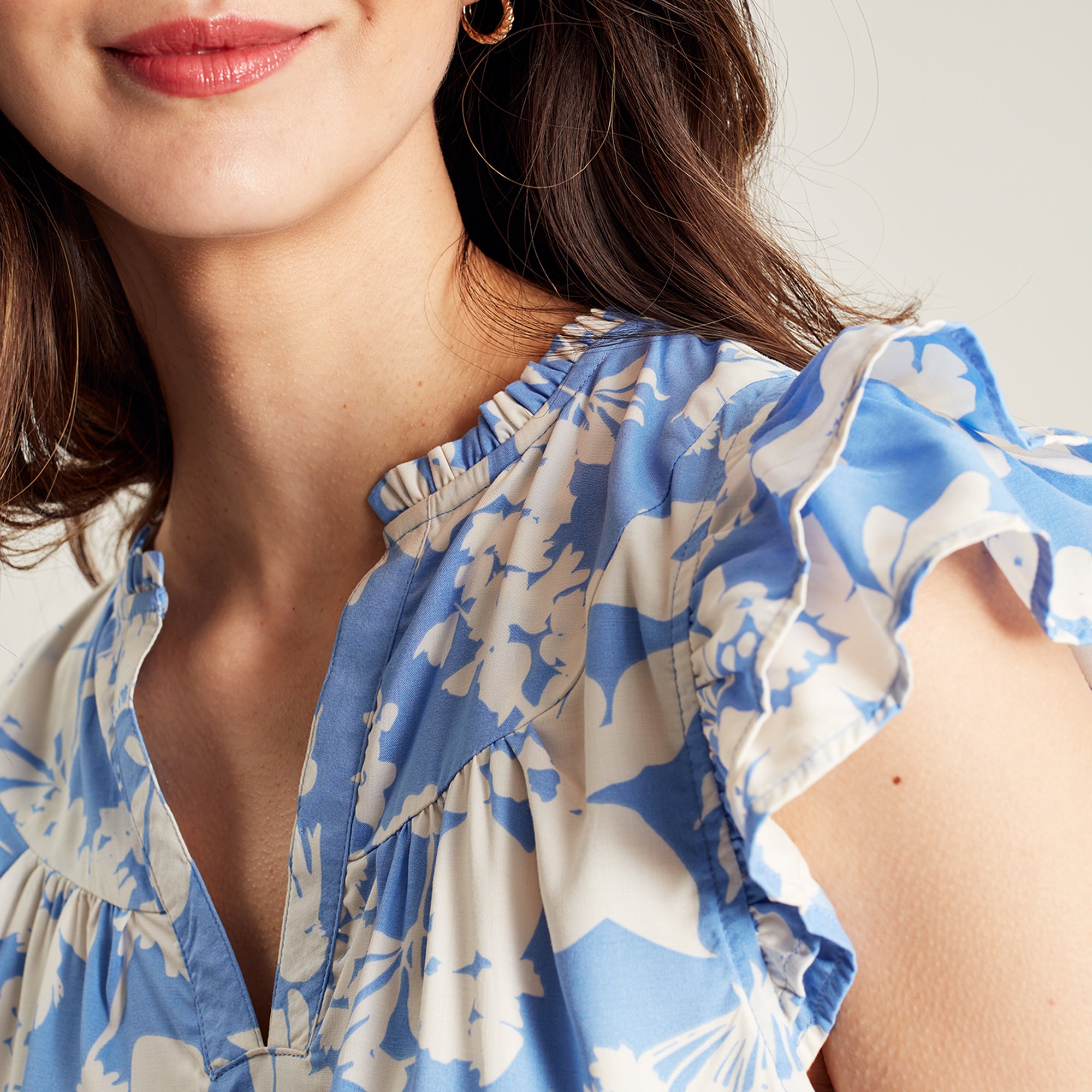 Joules Ladies Maxie Frill Blouse