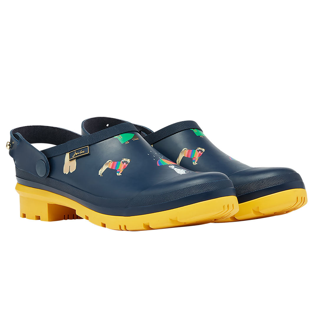 Joules Ladies Printed Welly Clog With Backstrap