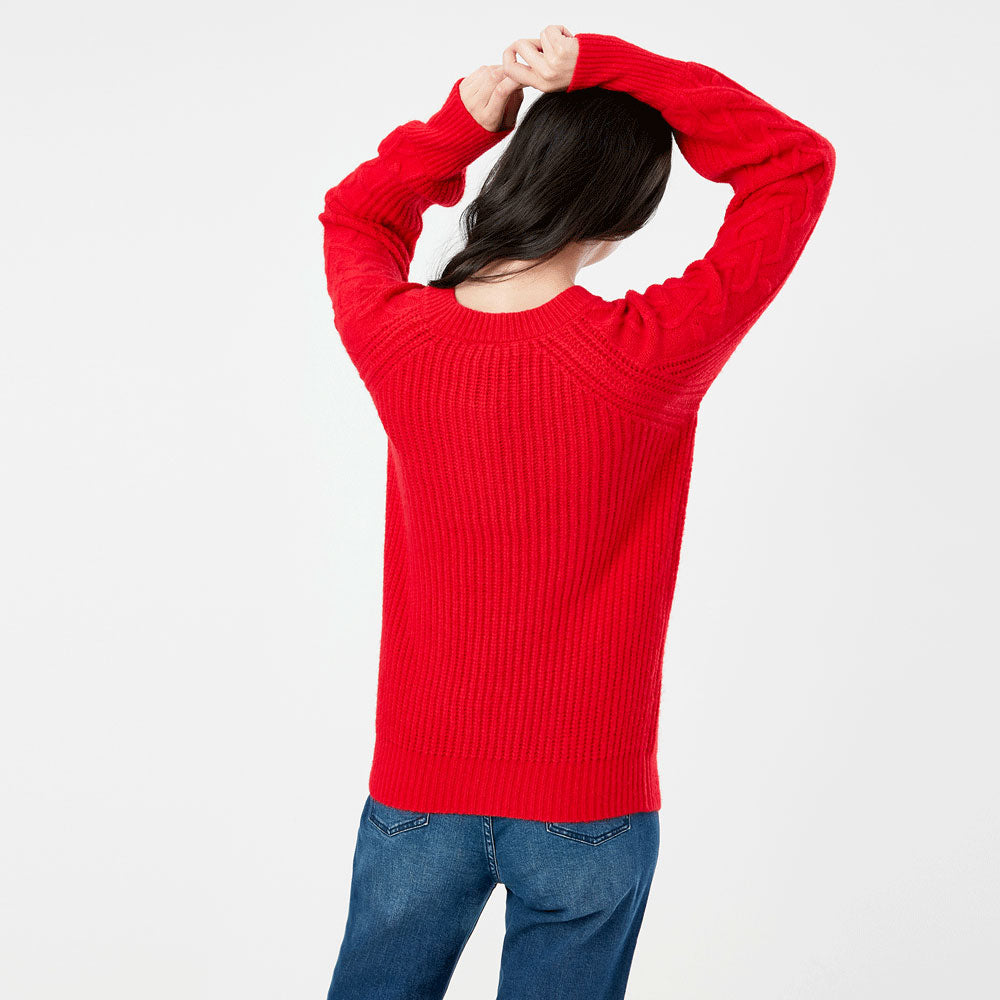 Joules Ladies Loretta Heart Cable Jumper