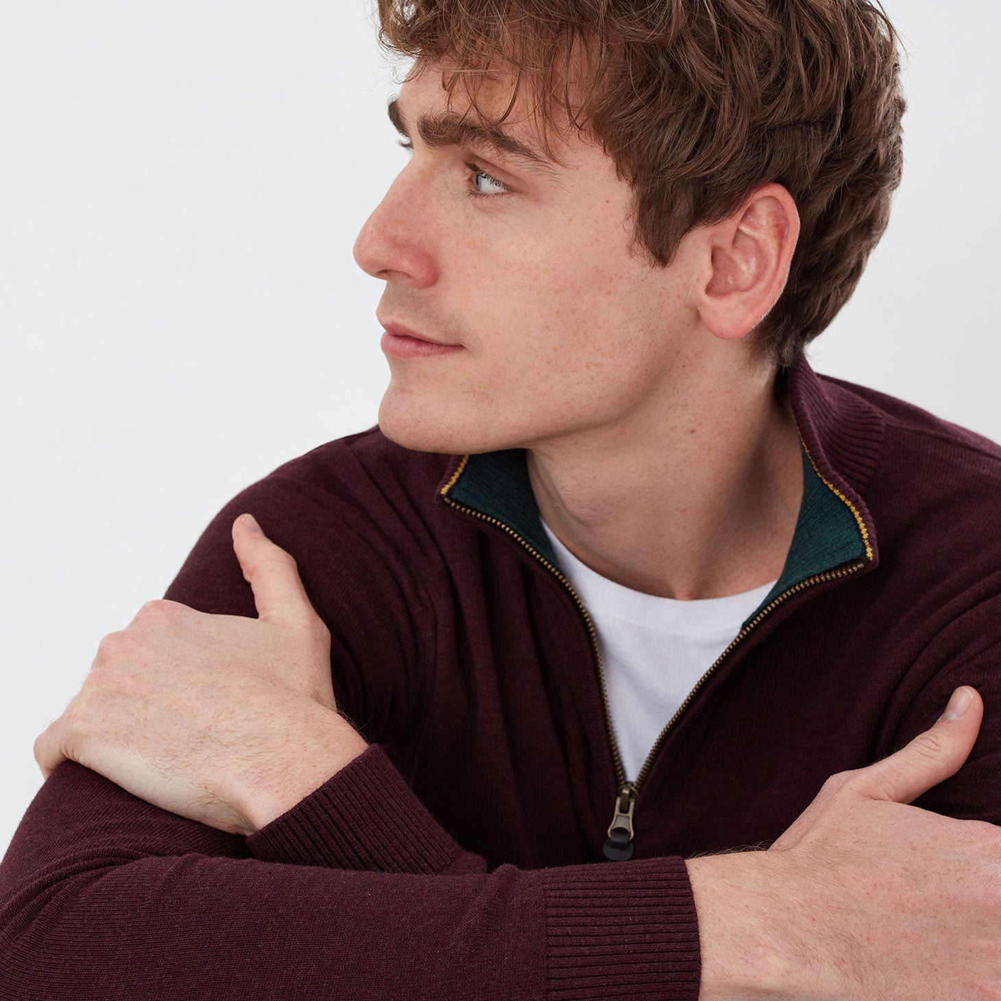 Joules Mens Hillside 1/4 Zip Funnel Neck Jumper