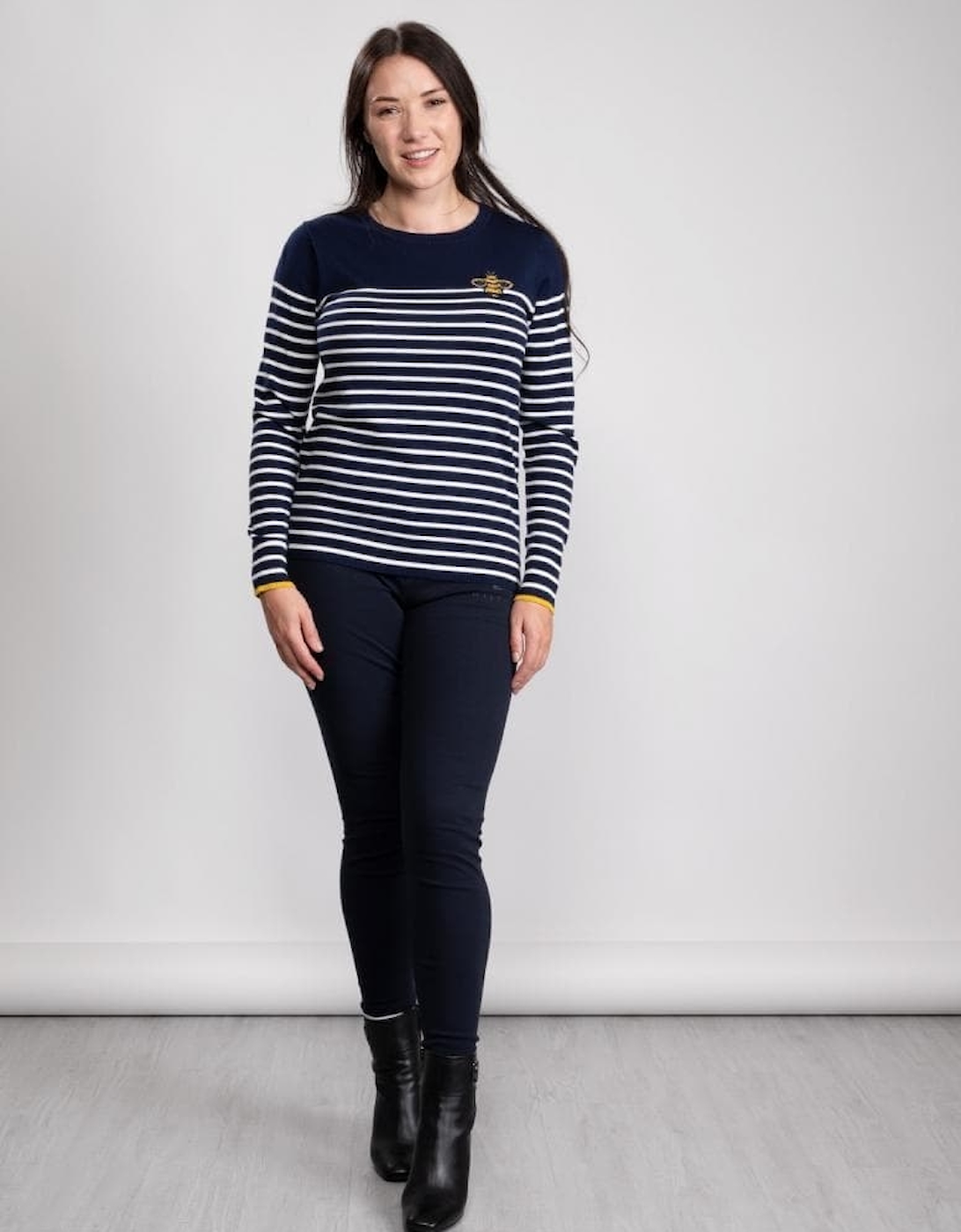 Joules Embellished Crew Neck Jumper Tina