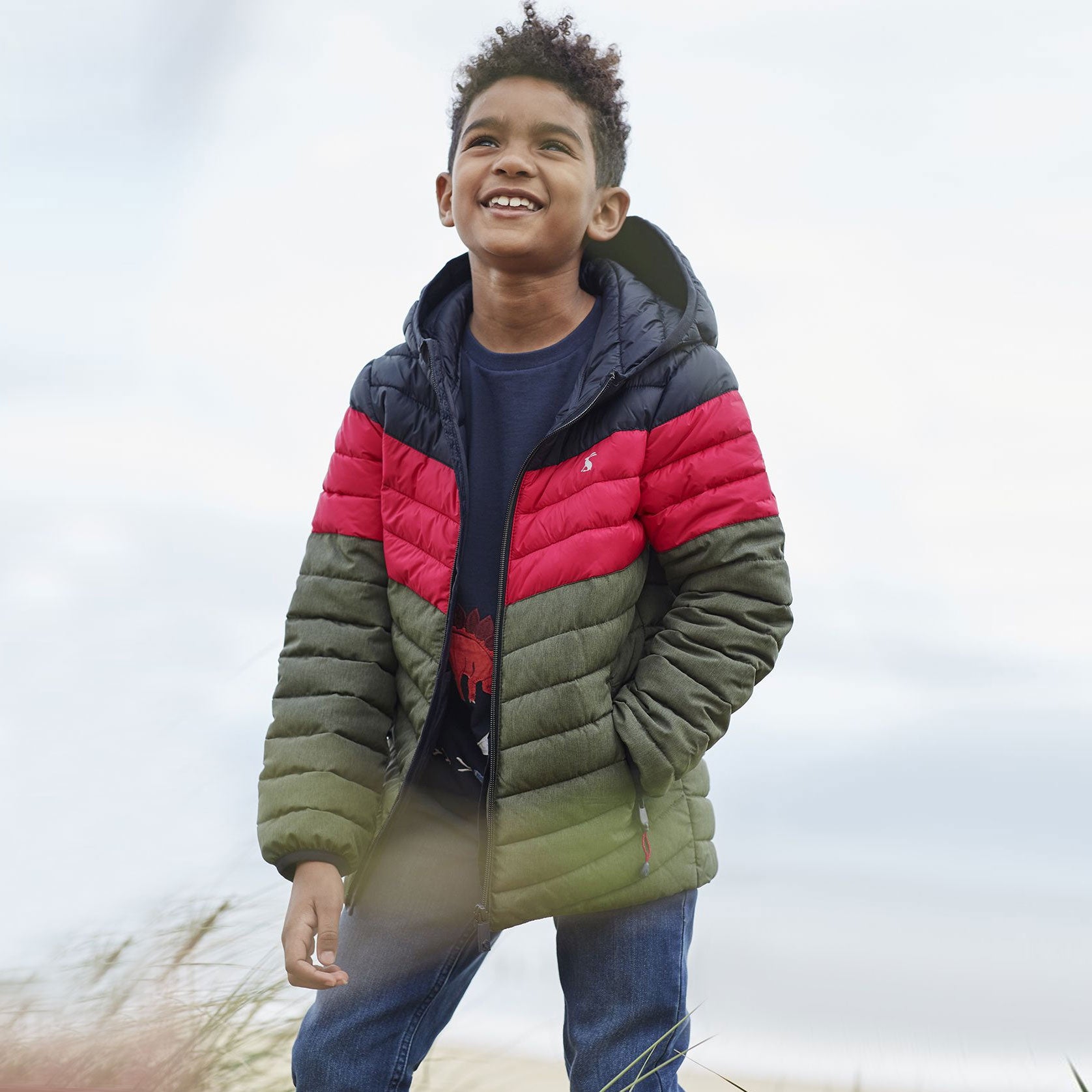 Joules Boys Cairn Colourblock Showerproof Padded Jacket