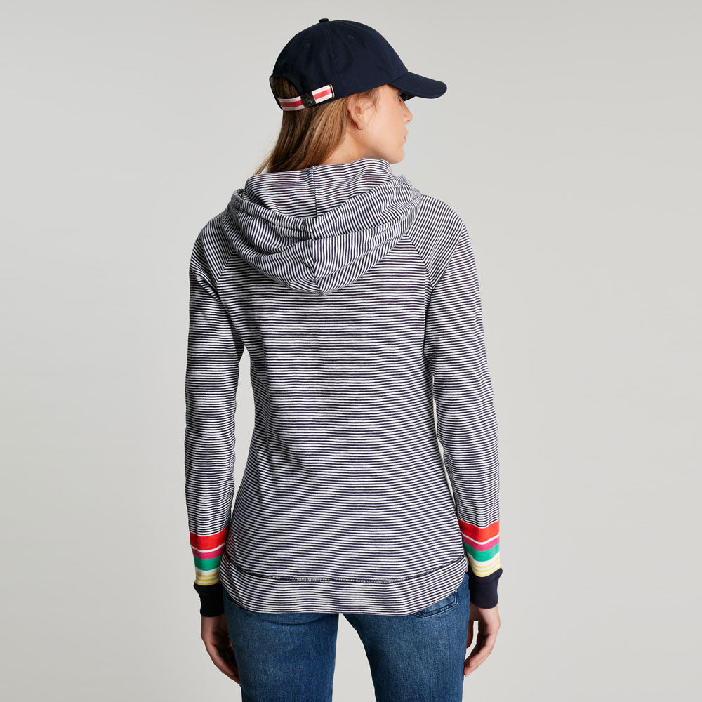 Joules Ladies Marlston Stripe Hooded Sweatshirt