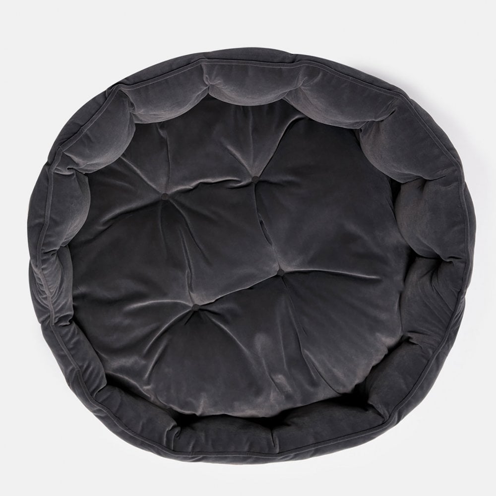 Joules Velvet Chesterfield Dog Bed