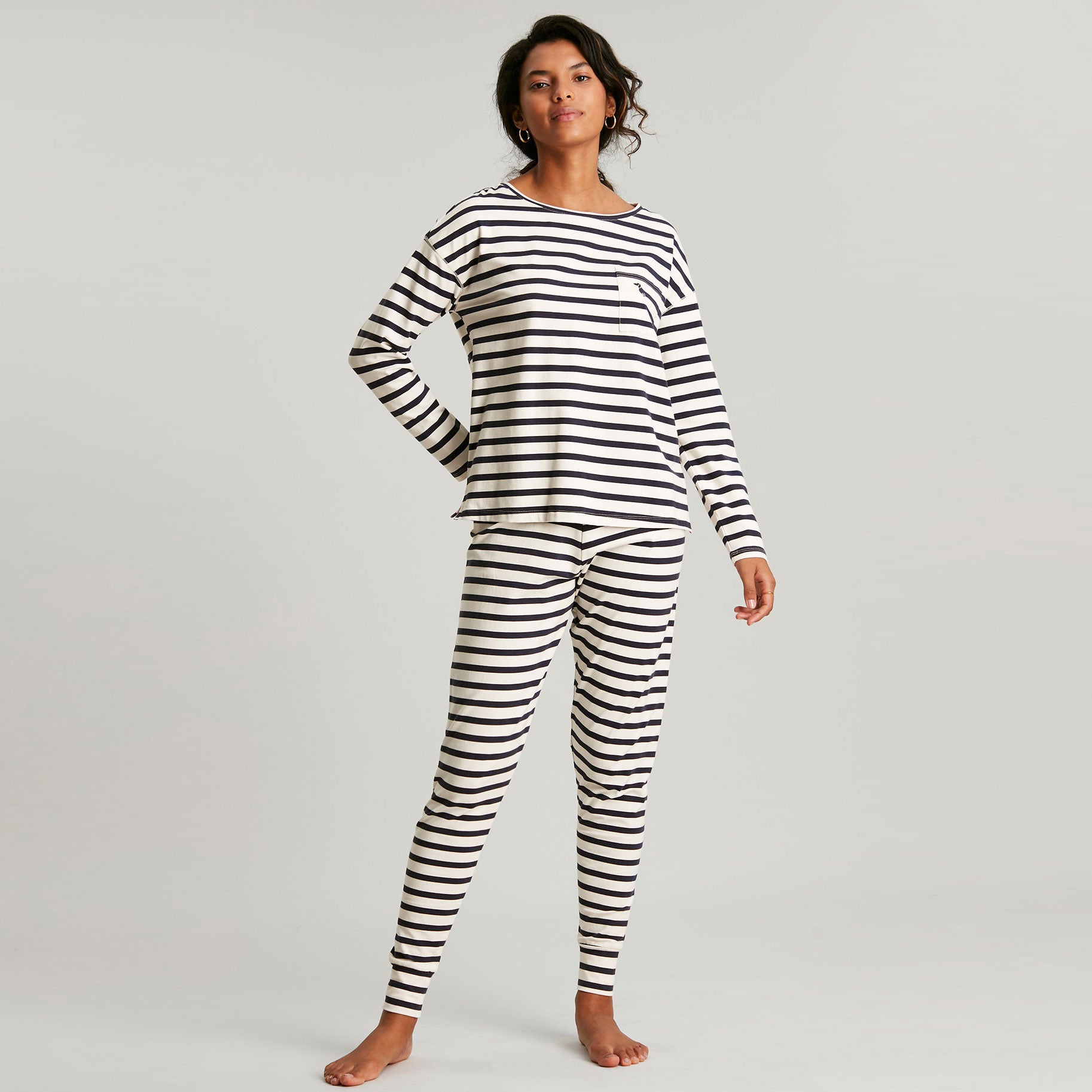 Joules Ladies Dreamley Long Sleeve Jersey Pyjama Set