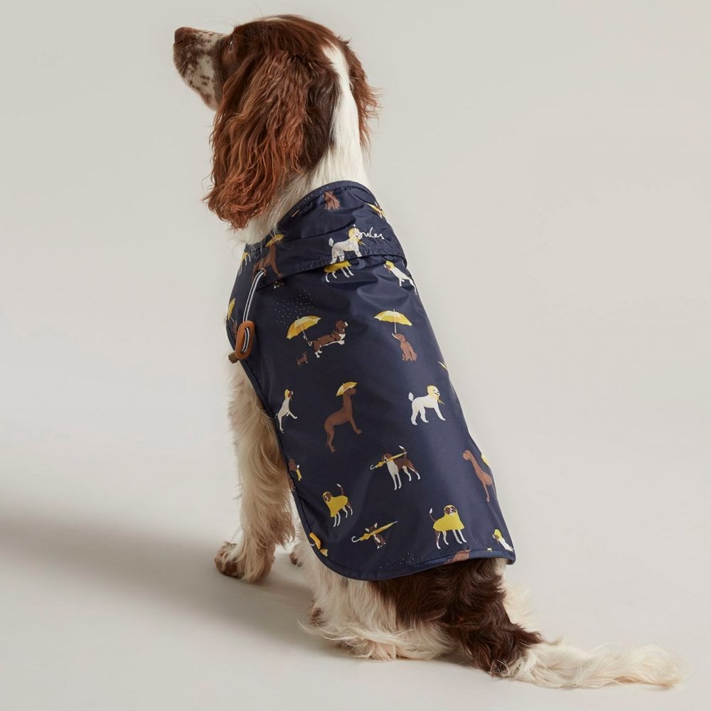 Joules Water Resistant Printed Raincoat for Dogs