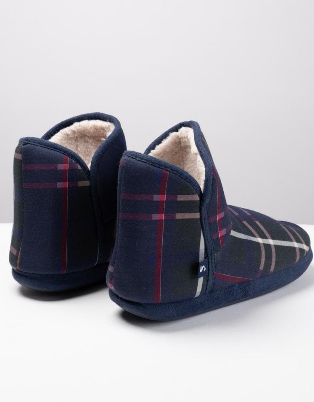 Joules Faux Fur Lined Slipper With Rubber Sole Cabin