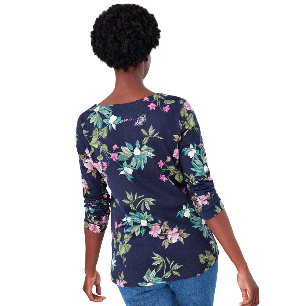 Joules Ladies Harbour Print Long Sleeve Jersey Top