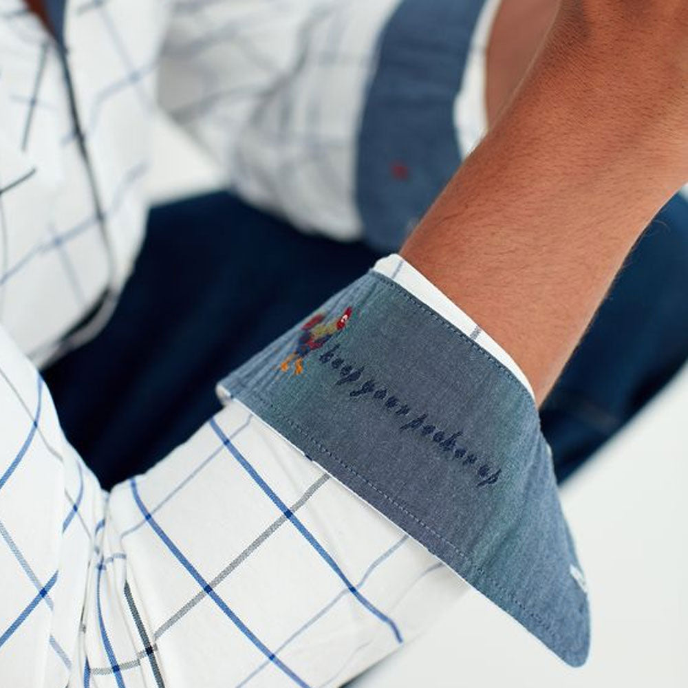 Joules Mens Welford Classic Long Sleeve Classic Fit Check Shirt