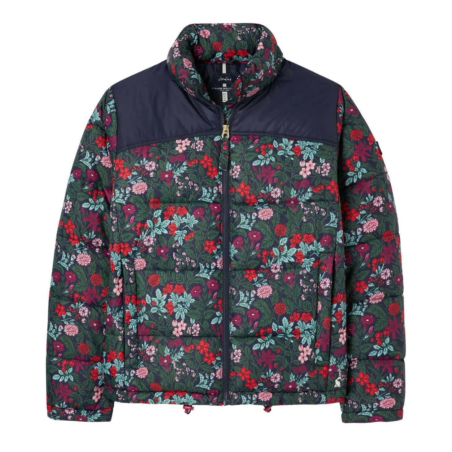 Joules Ladies Elberry Floral Print Super Puffer
