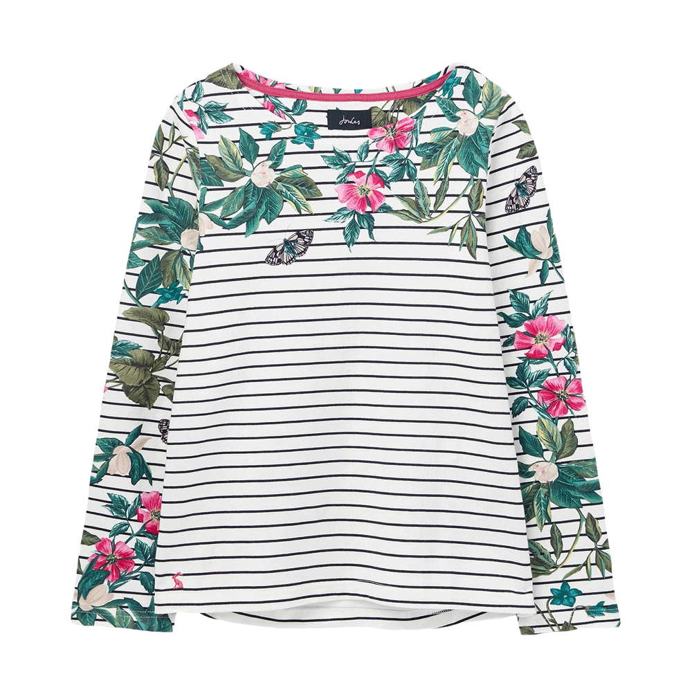Joules Ladies Harbour Print Long Sleeve Jersey Top