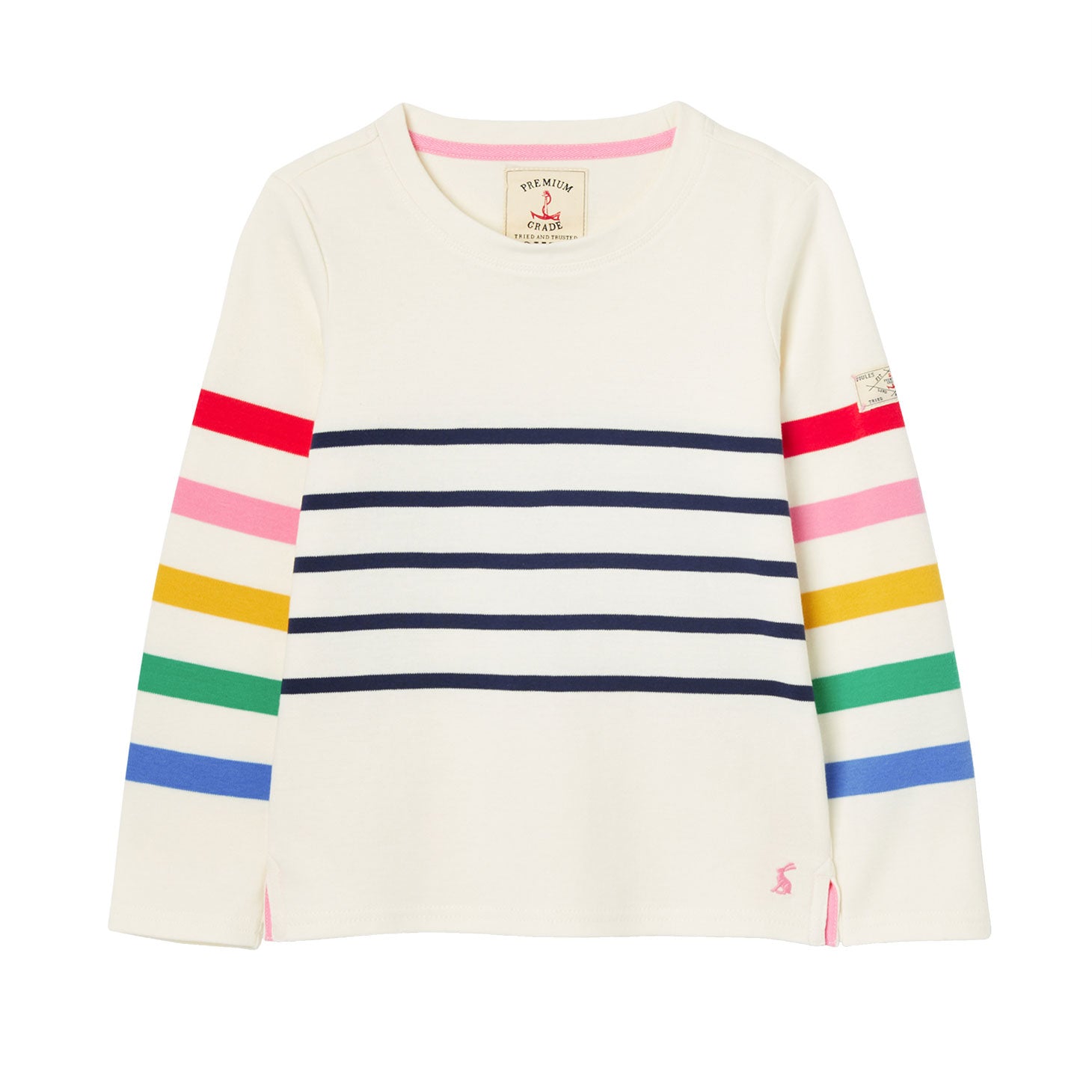 Joules Girls Harbour Long Sleeve Stripe & Printed T-Shirt