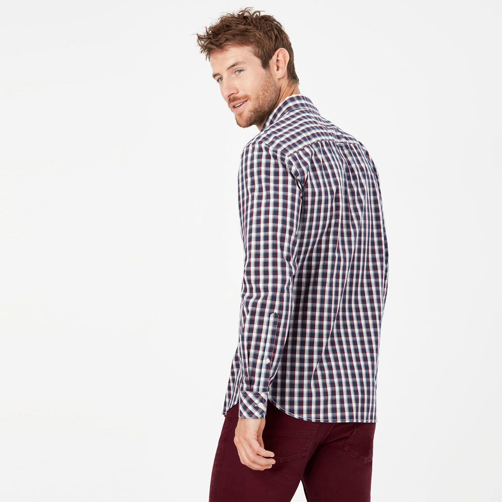 Joules Mens Abbott Classic Long Sleeve Peached Poplin Shirt