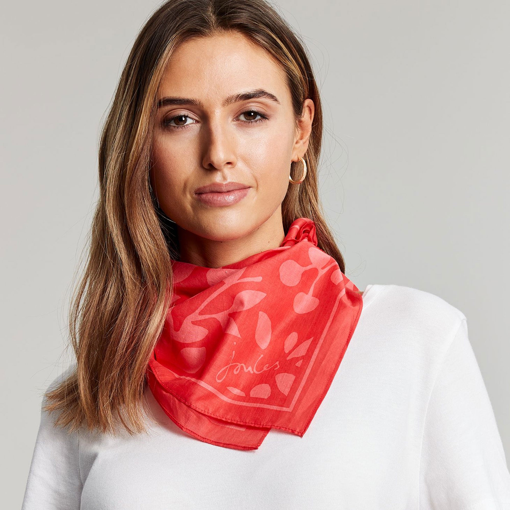 Joules Ladies Parlow Cotton Square Scarf