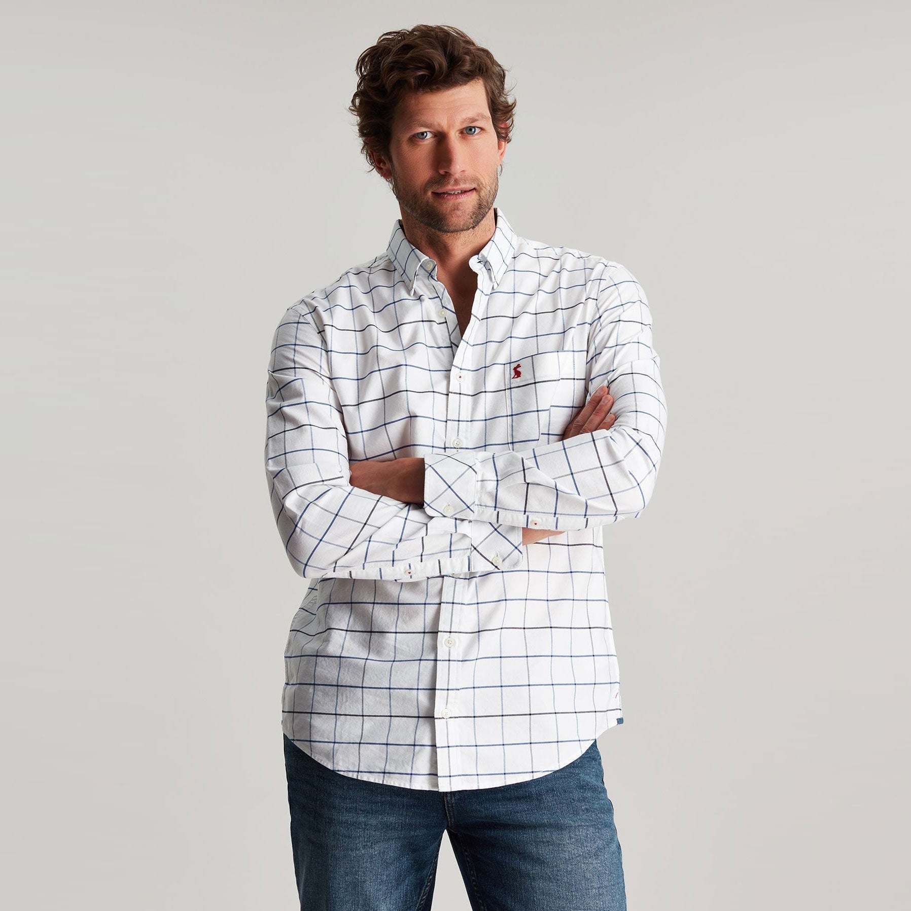 Joules Mens Welford Classic Long Sleeve Classic Fit Check Shirt