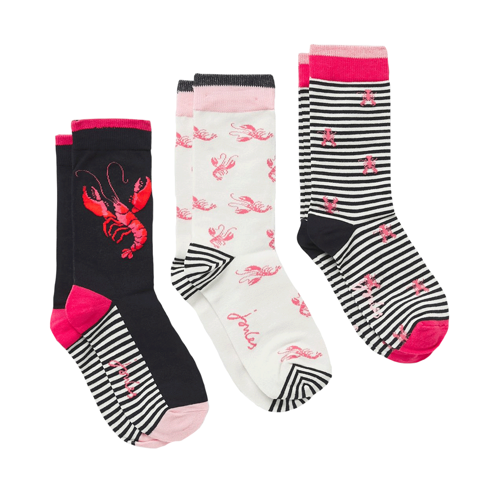 Joules Ladies Excellent Everyday 3Pk Socks